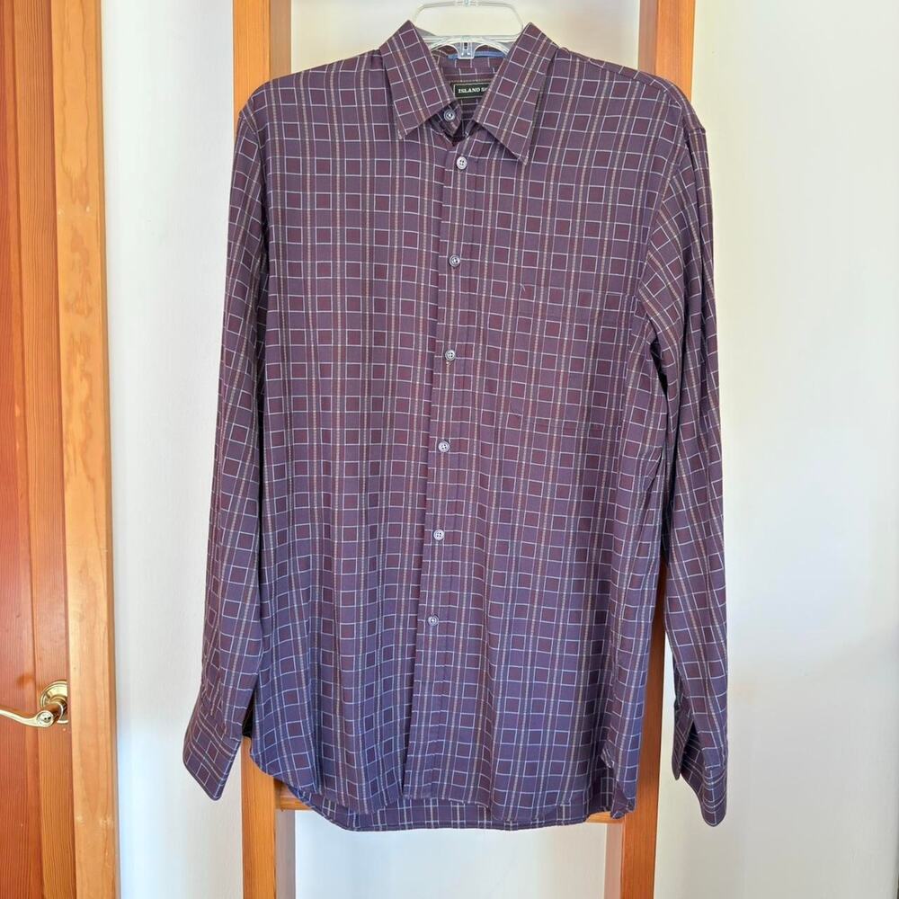 Island Soft Plaid Cotton Flannel Button-Down Shirt Mens Small NWT